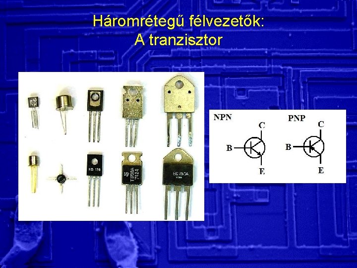 Háromrétegű félvezetők: A tranzisztor 
