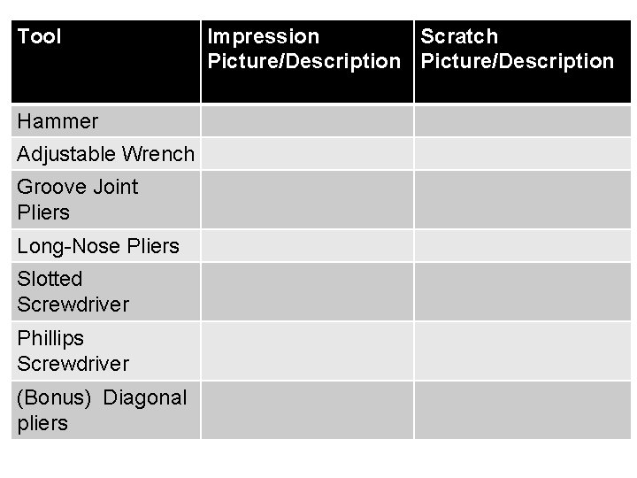 Tool Hammer Adjustable Wrench Groove Joint Pliers Long-Nose Pliers Slotted Screwdriver Phillips Screwdriver (Bonus)