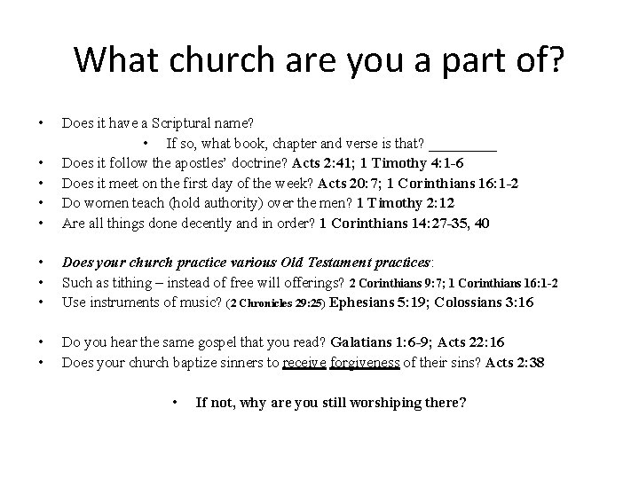 What church are you a part of? • • • Does it have a