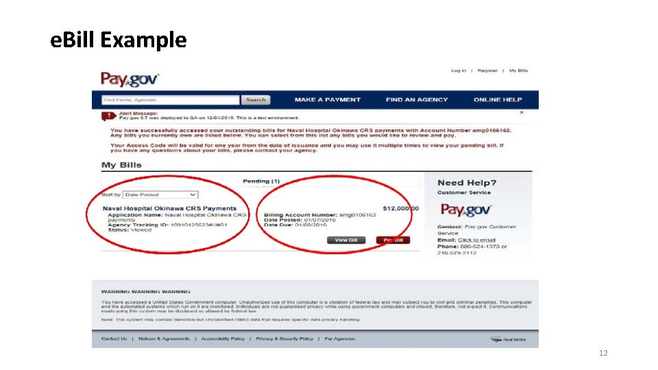 e. Bill Example 12 