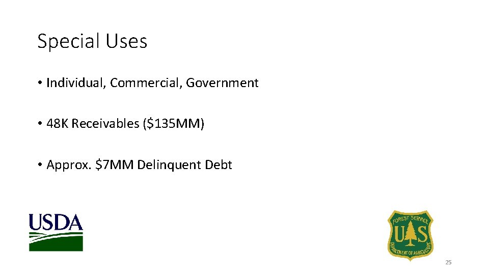 Special Uses • Individual, Commercial, Government • 48 K Receivables ($135 MM) • Approx.