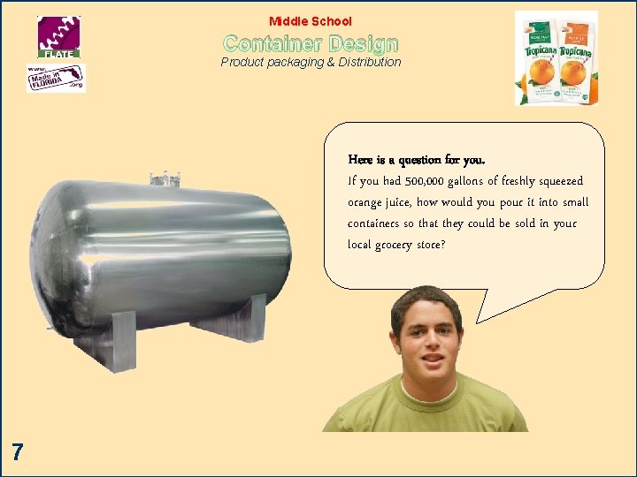 Middle School Container Design Product packaging & Distribution Here is a question for you.