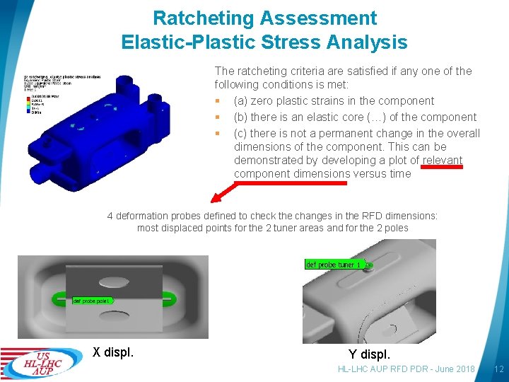 Ratcheting Assessment Elastic-Plastic Stress Analysis The ratcheting criteria are satisfied if any one of