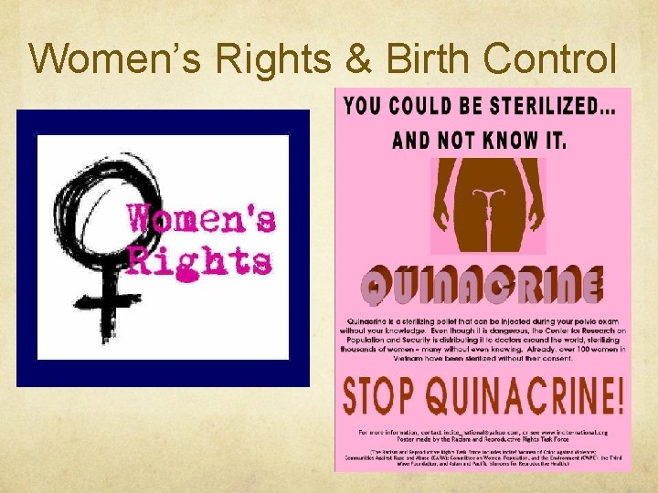 Women’s Rights & Birth Control 