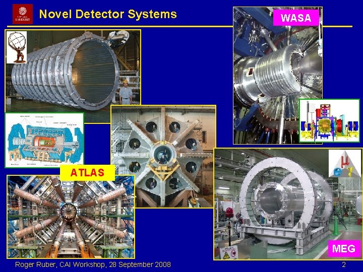 Novel Detector Systems WASA ATLAS MEG Roger Ruber, CAI Workshop, 28 September 2008 2