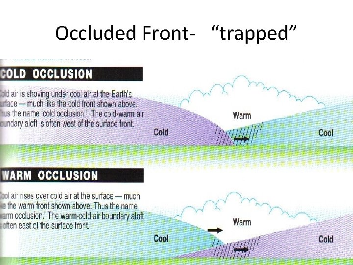 Occluded Front- “trapped” 