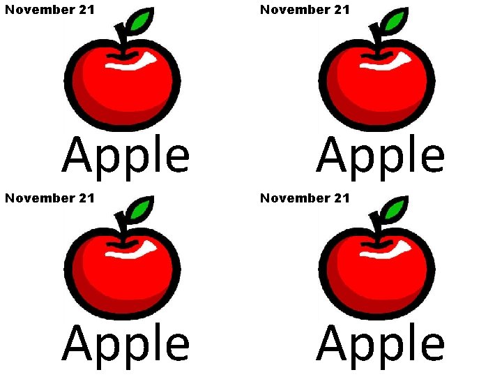 November 21 Apple 