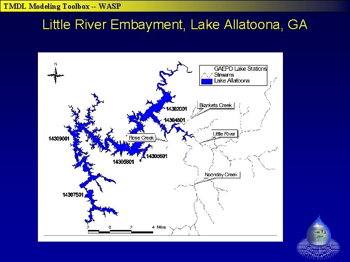 TMDL Modeling Toolbox -- WASP Little River Embayment, Lake Allatoona, GA 
