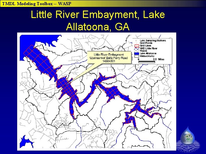 TMDL Modeling Toolbox -- WASP Little River Embayment, Lake Allatoona, GA 