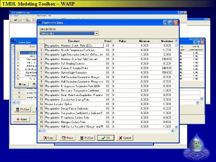 TMDL Modeling Toolbox -- WASP 