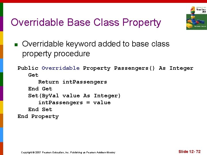 Overridable Base Class Property n Overridable keyword added to base class property procedure Public