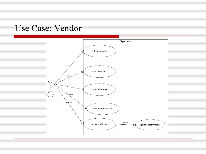Use Case: Vendor 
