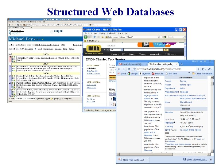 Structured Web Databases 22 Structured Web Databases 22
