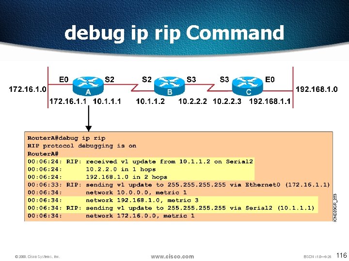 debug ip rip Command 116 