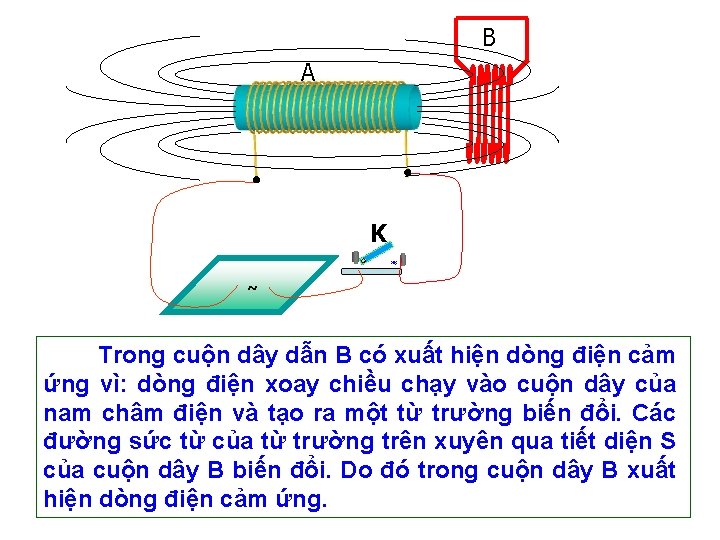 B A K ˜ Trong cuộn dây dẫn B có xuất hiện dòng điện