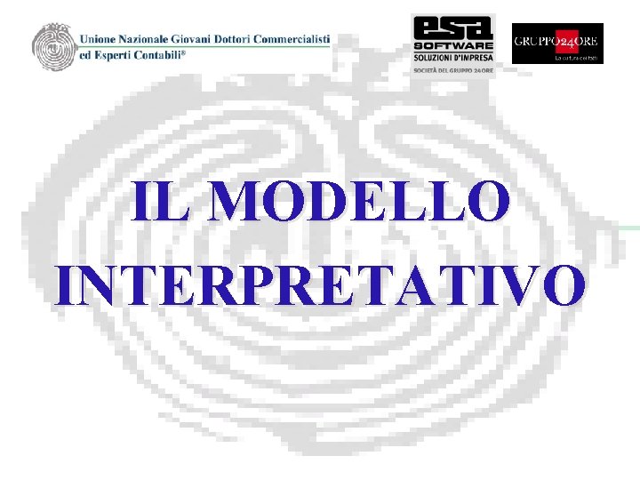 IL MODELLO INTERPRETATIVO 