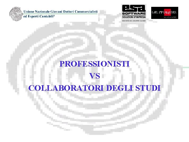 PROFESSIONISTI VS COLLABORATORI DEGLI STUDI 