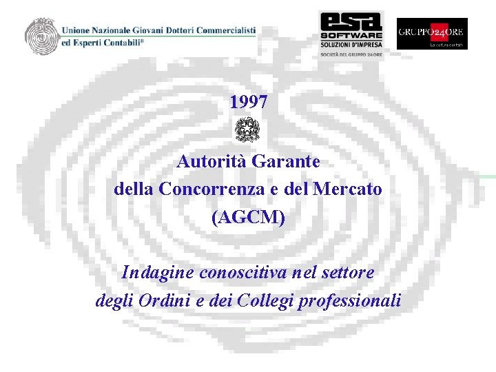 1997 Autorità Garante della Concorrenza e del Mercato (AGCM) Indagine conoscitiva nel settore degli