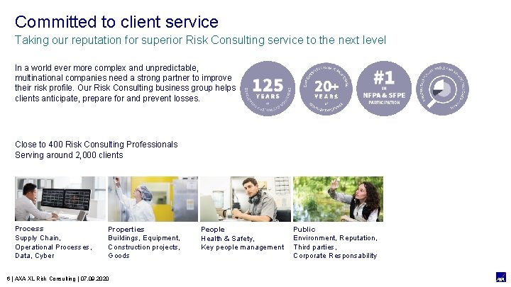 Committed to client service Taking our reputation for superior Risk Consulting service to the