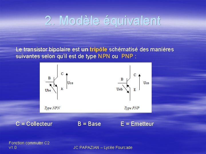 Fonction Commuter Application le transistor bipolaire en commutation