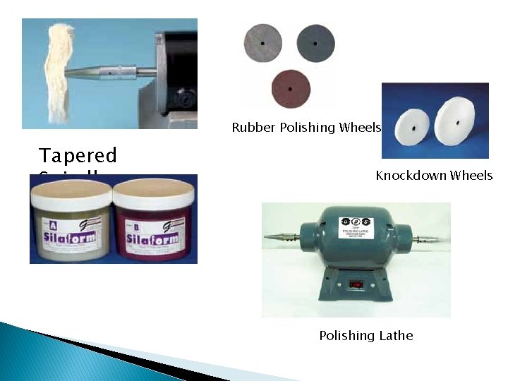Rubber Polishing Wheels Tapered Spindle Knockdown Wheels Polishing Lathe 