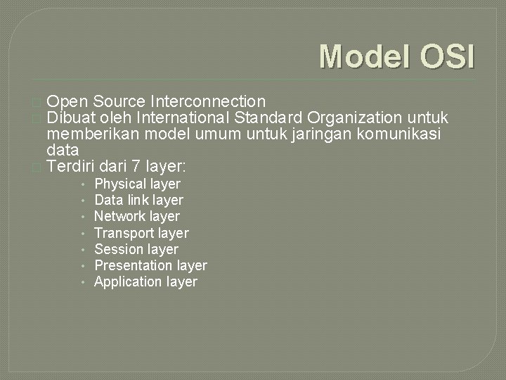 Sistem Operasi Berbasis Jaringan Hubungan antara Layer dan