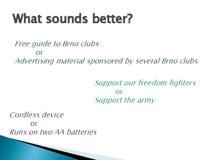 What sounds better? Free guide to Brno clubs or Advertising material sponsored by several