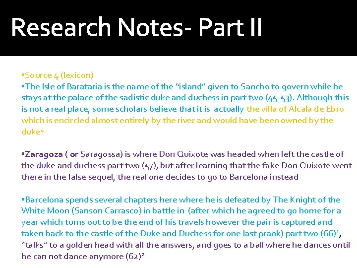 Research Notes- Part II • Source 4 (lexicon) • The Isle of Barataria is