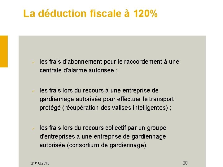 La déduction fiscale à 120% les frais d’abonnement pour le raccordement à une centrale