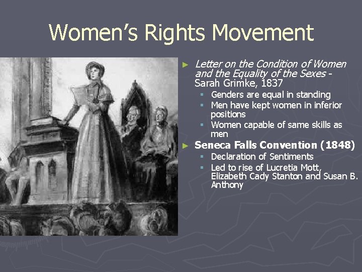 Women’s Rights Movement ► Letter on the Condition of Women and the Equality of