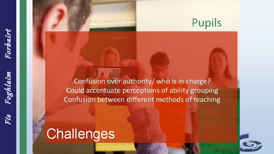 Fís Foghlaim Forbairt Pupils www. pdst. ie Confusion over authority/ who is in charge?