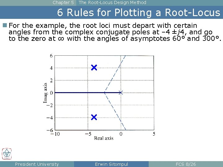 Chapter 5 The Root-Locus Design Method 6 Rules for Plotting a Root-Locus n For