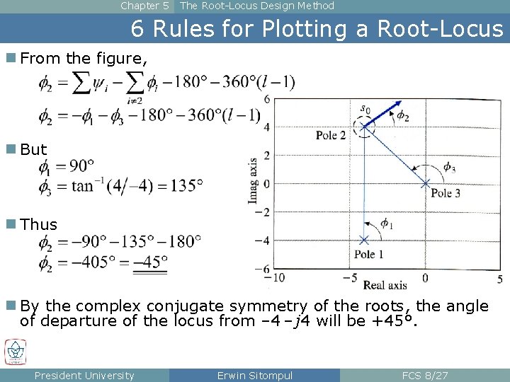 Chapter 5 The Root-Locus Design Method 6 Rules for Plotting a Root-Locus n From