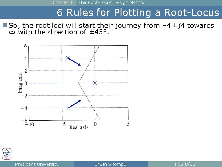 Chapter 5 The Root-Locus Design Method 6 Rules for Plotting a Root-Locus n So,