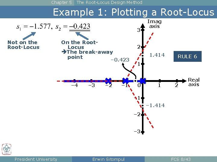 Chapter 5 The Root-Locus Design Method Example 1: Plotting a Root-Locus 3 Not on