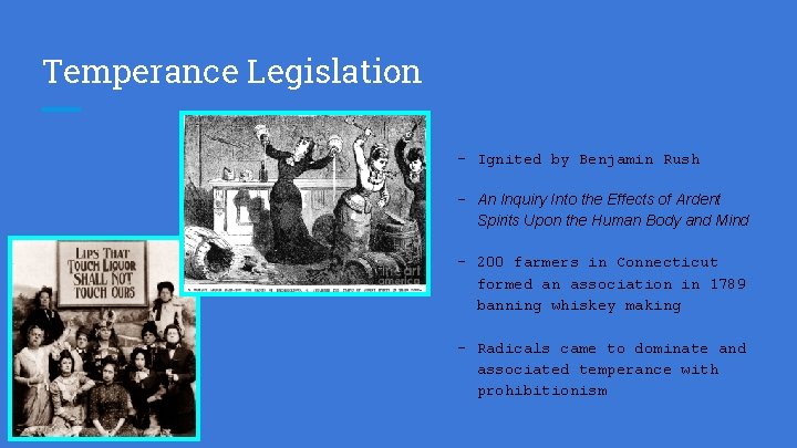 Temperance Legislation - Ignited by Benjamin Rush - An Inquiry Into the Effects of