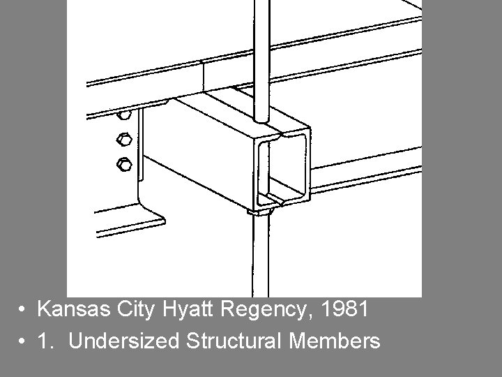  • Kansas City Hyatt Regency, 1981 • 1. Undersized Structural Members 