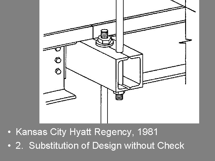  • Kansas City Hyatt Regency, 1981 • 2. Substitution of Design without Check