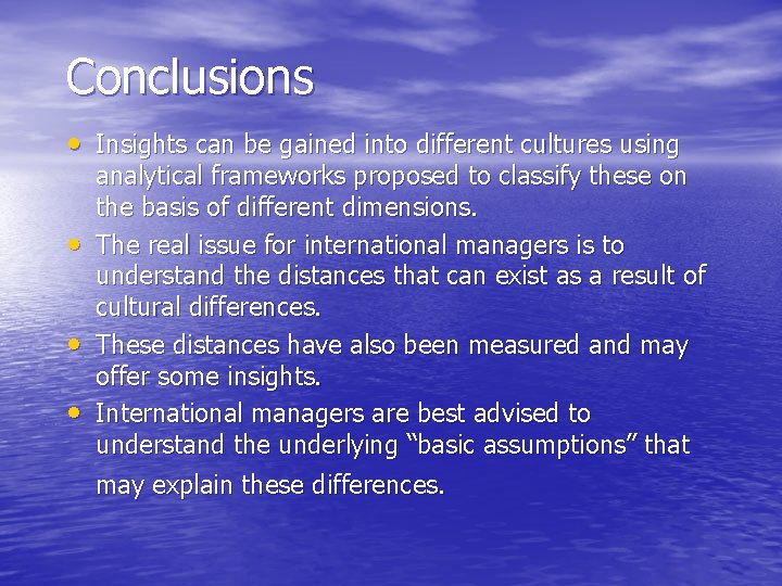 Conclusions • Insights can be gained into different cultures using • • • analytical