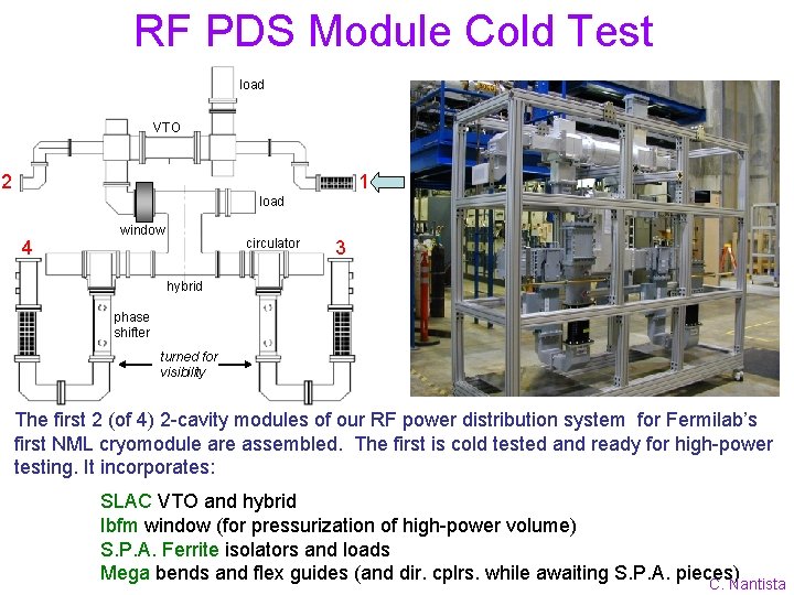 RF PDS Module Cold Test load VTO 2 1 load 4 window circulator 3