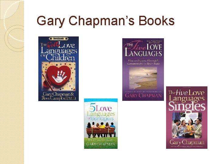 Gary Chapman’s Books 