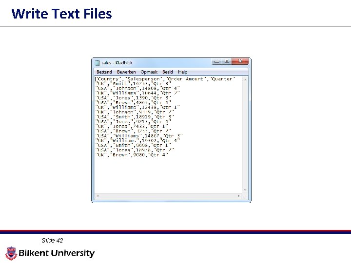 Write Text Files Slide 42 