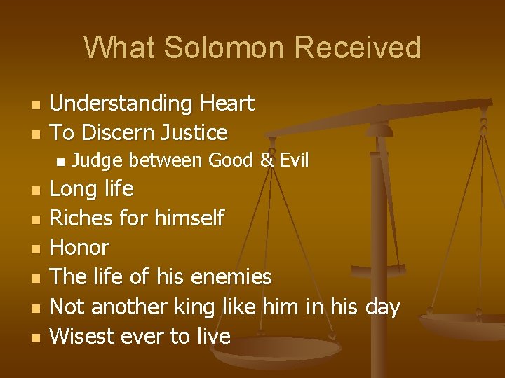 What Solomon Received n n Understanding Heart To Discern Justice n n n n