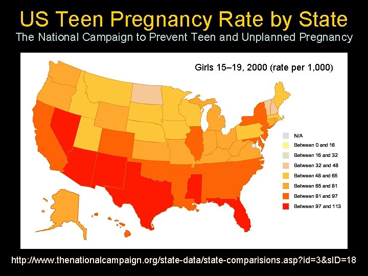 US Teen Pregnancy Rate by State The National Campaign to Prevent Teen and Unplanned