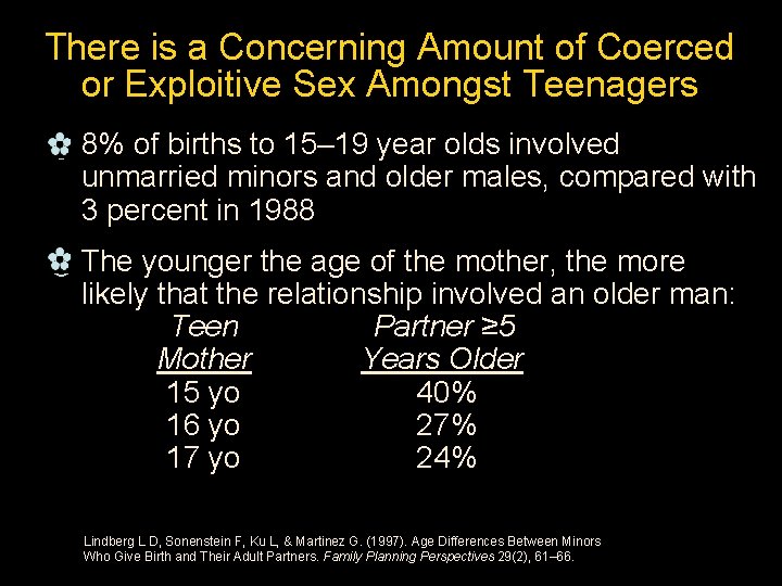 There is a Concerning Amount of Coerced or Exploitive Sex Amongst Teenagers _ 8%