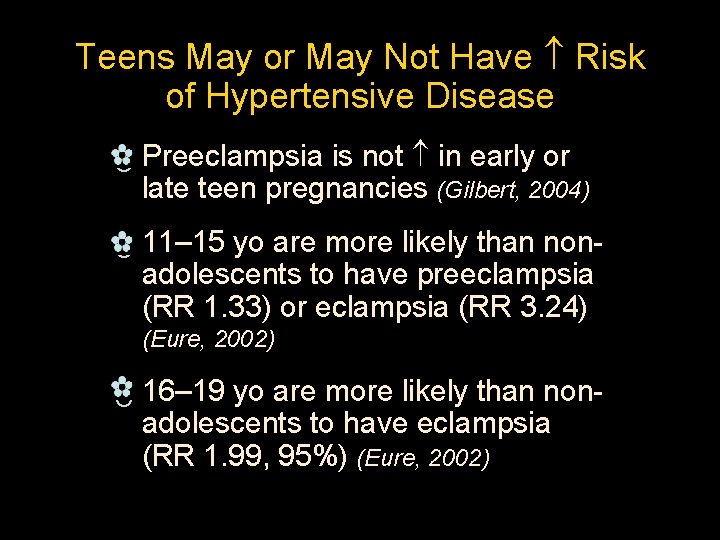 Teens May or May Not Have Risk of Hypertensive Disease _ Preeclampsia is not