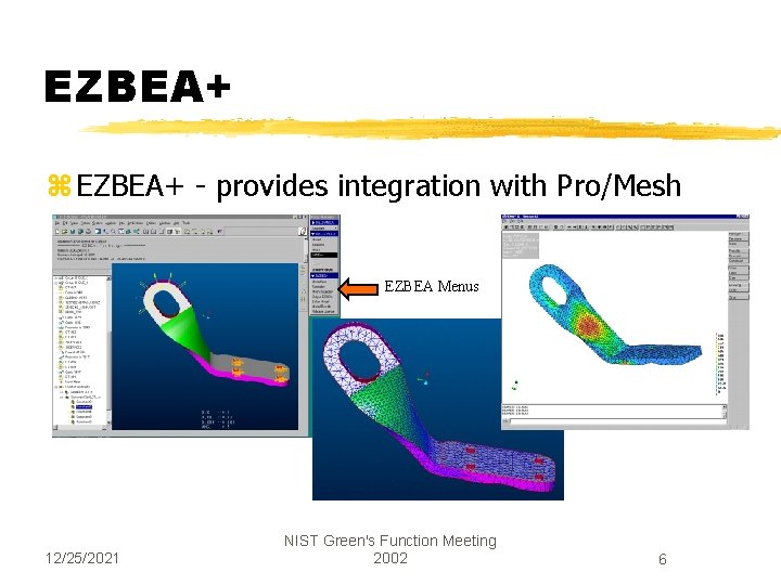 EZBEA+ z EZBEA+ - provides integration with Pro/Mesh EZBEA Menus 12/25/2021 NIST Green's Function