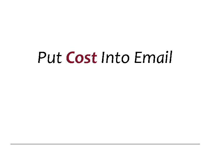 Put Cost Into Email 