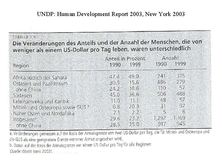 UNDP: Human Development Report 2003, New York 2003 
