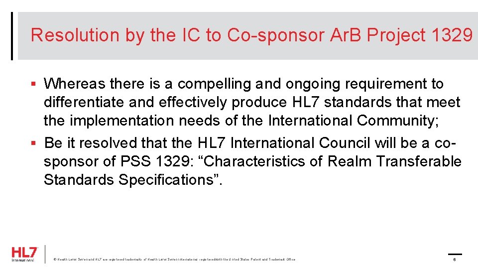 Resolution by the IC to Co-sponsor Ar. B Project 1329 § Whereas there is